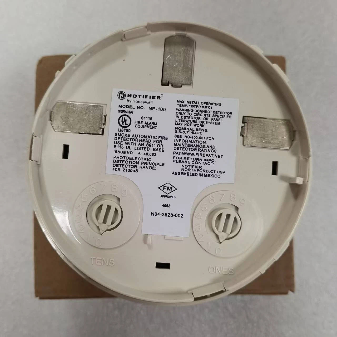 NIB! Notifier NP-100 Photoelectric Smoke Detector NP 100 Only Head Fast Shipping
