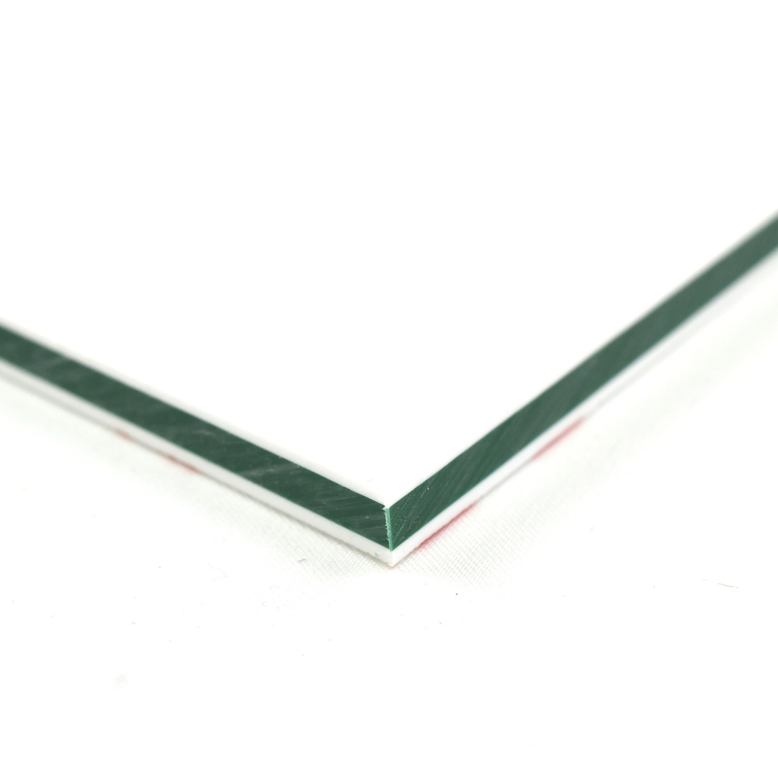 BuyPlastic ColorCore Plastic Sheet 3/4″ x 24″ x 48″ White-Green-White