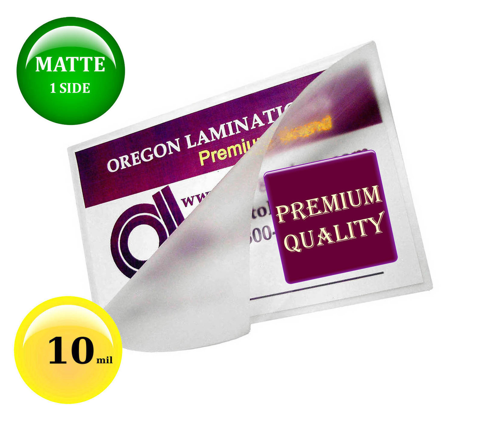 10 Mil MATTE/Clear Military Card Hot Laminating Pouches 2-5/8 x 3-7/8 (100/pack)