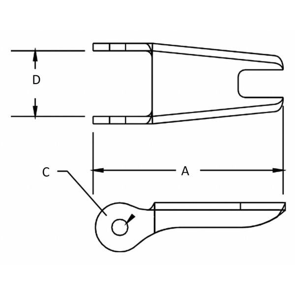 Crosby 1096421 Latch Kit, Steel, 1-21/32 In., 1/2 In.