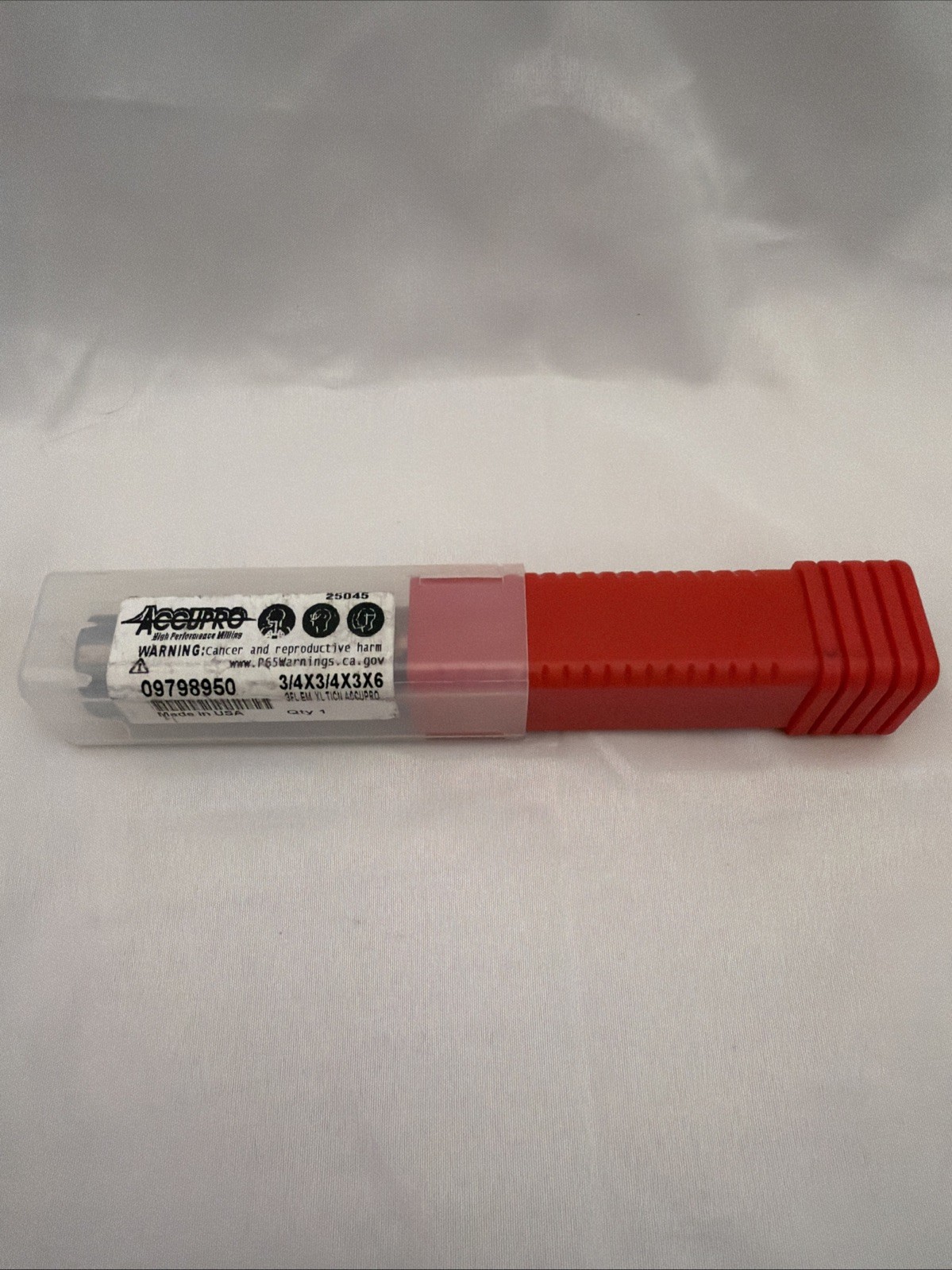 Accupro Square End Mill 09798950 3/4×3/4x3x6
