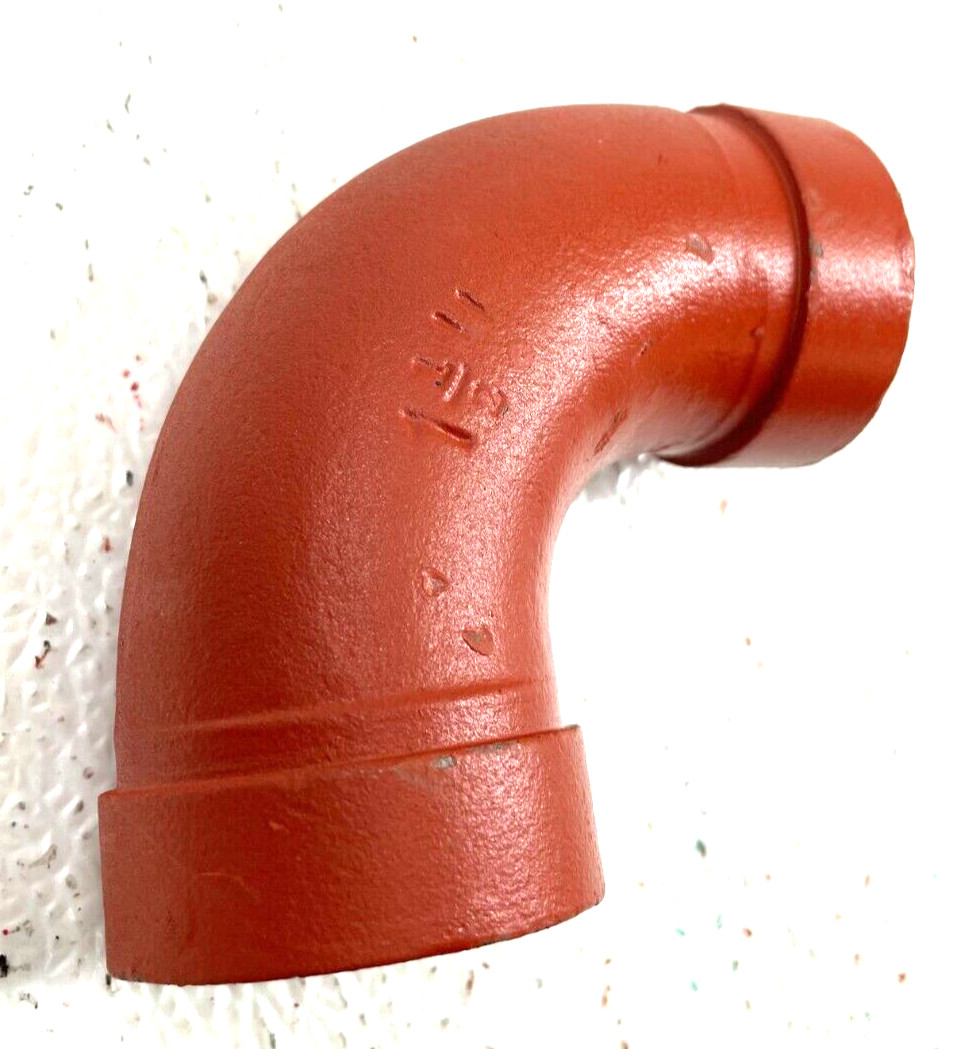 1-1/2″ (1.90 OD) 90-Degree Elbow Grooved Both End Fitting for Steel Pipe Sizes