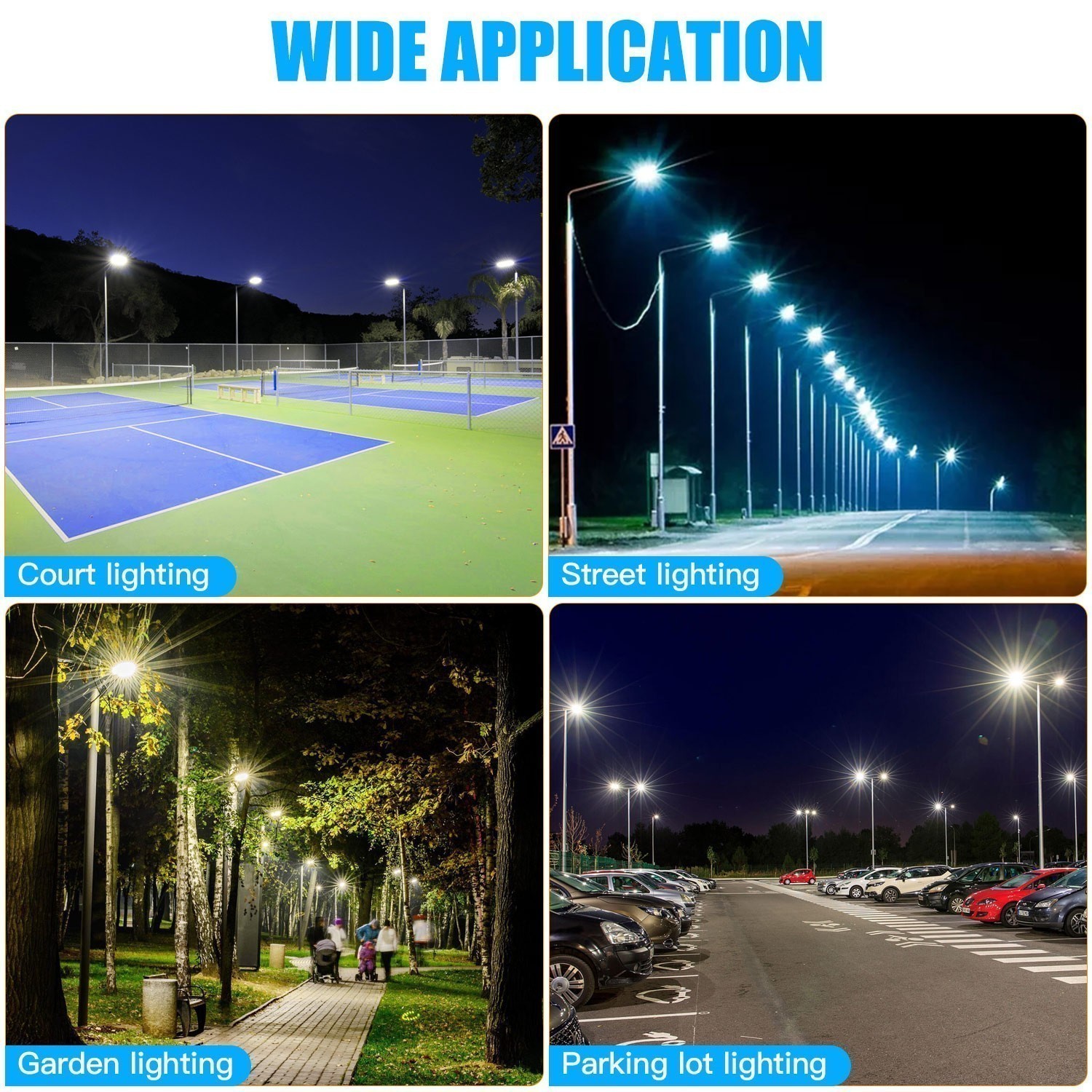 Dusk To Dawn LED Parking Lot Shoebox Wall Light 400W Outdoor Street Road Lamp