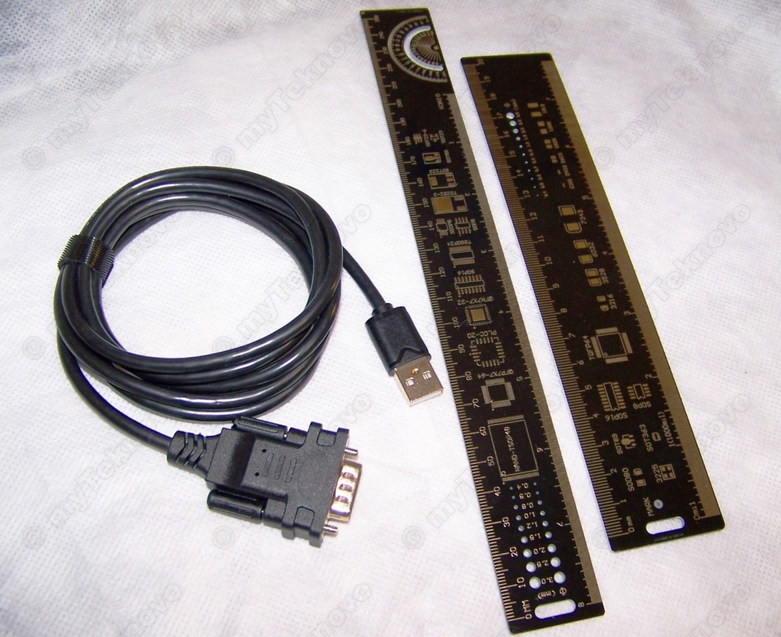 1x FTDI USB-DB9 FT232 Cable & 2x Eng. Rulers CD for HP 48G 49G 39G 38G 48GX -USA