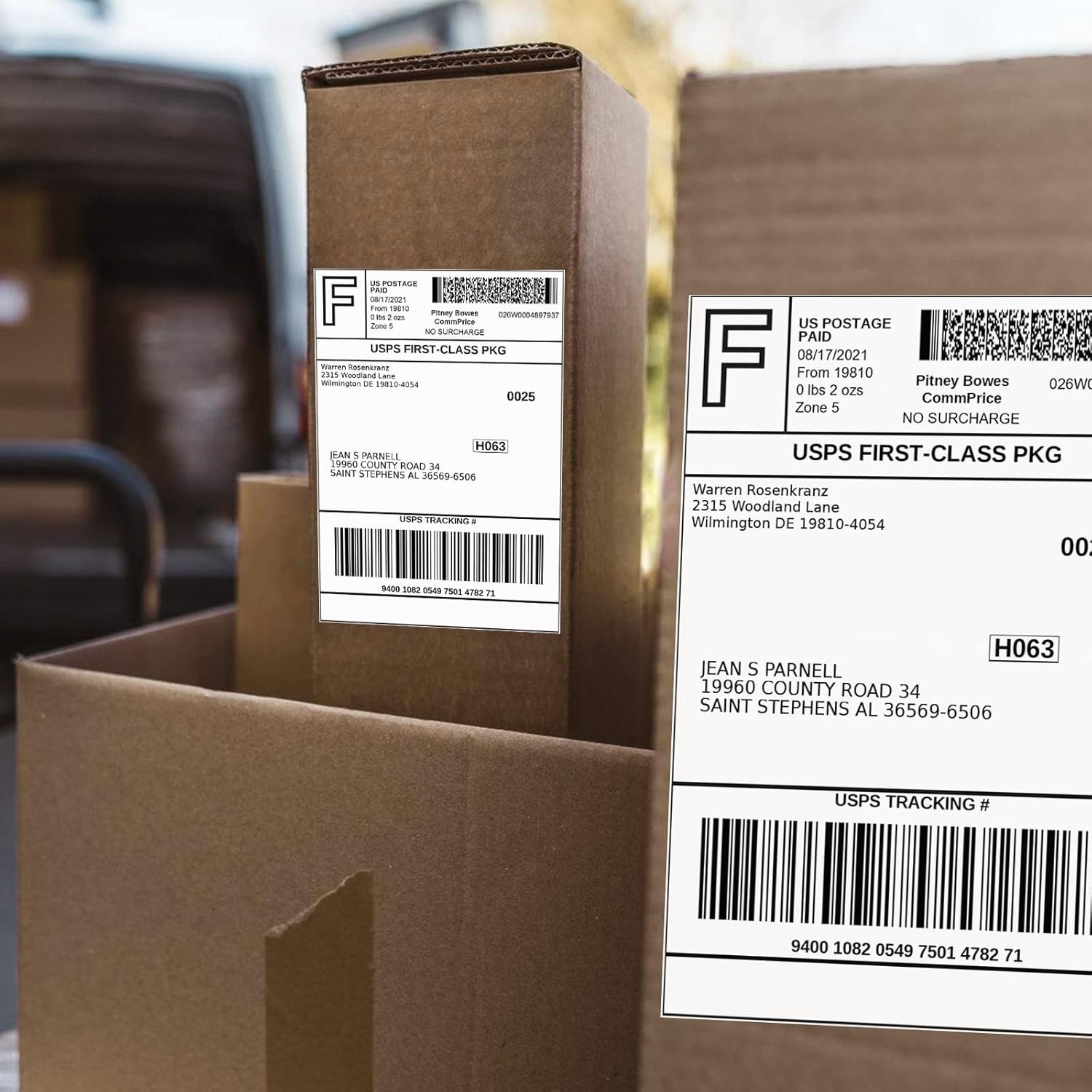 4″x6″ Direct Thermal Shipping Labels for Zebra & Rollo Printer Fanfold and Rolls