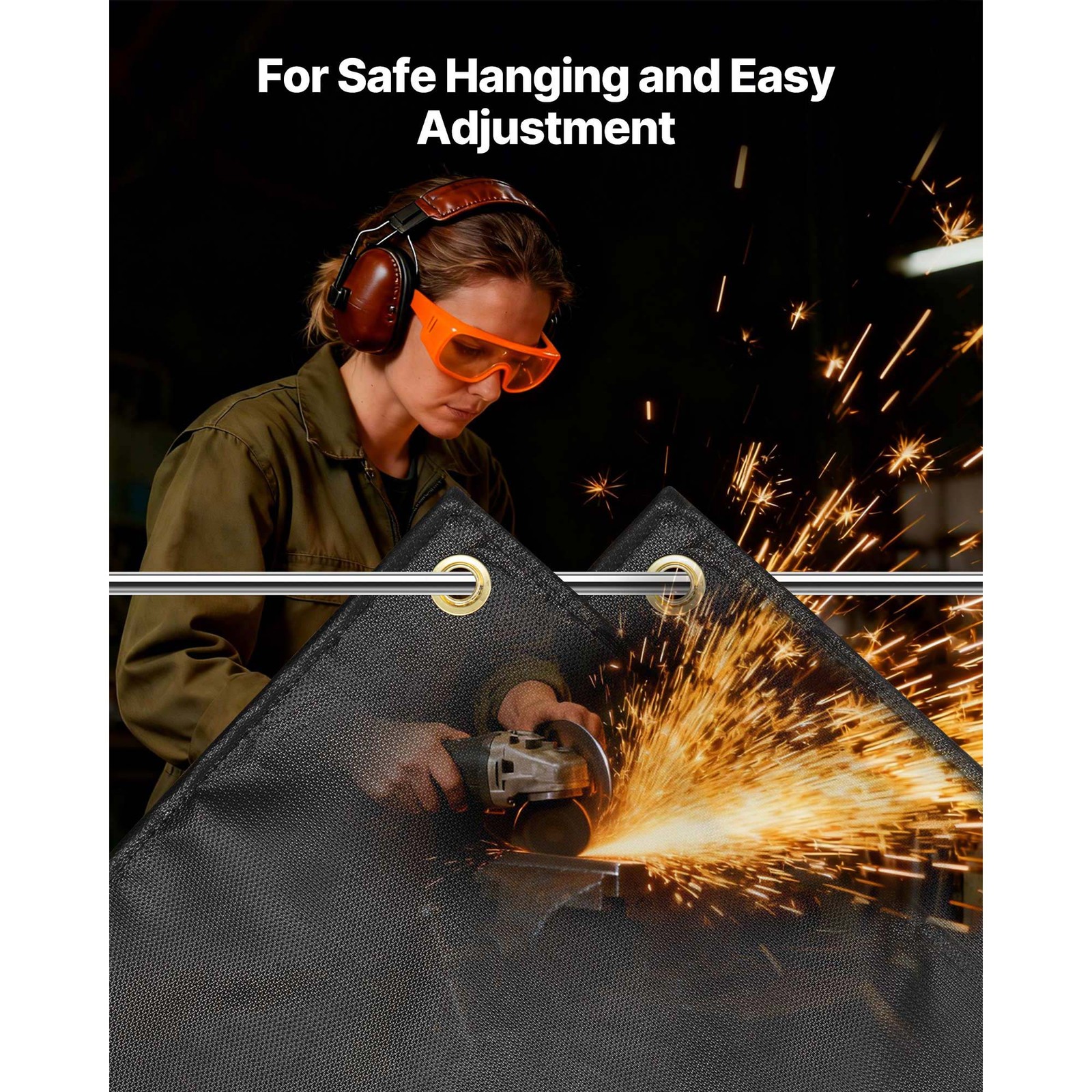 Uimoso 6 x 8FT Silicone-Coated Fiberglass Welding Blanket,Resistant up to 1800°F