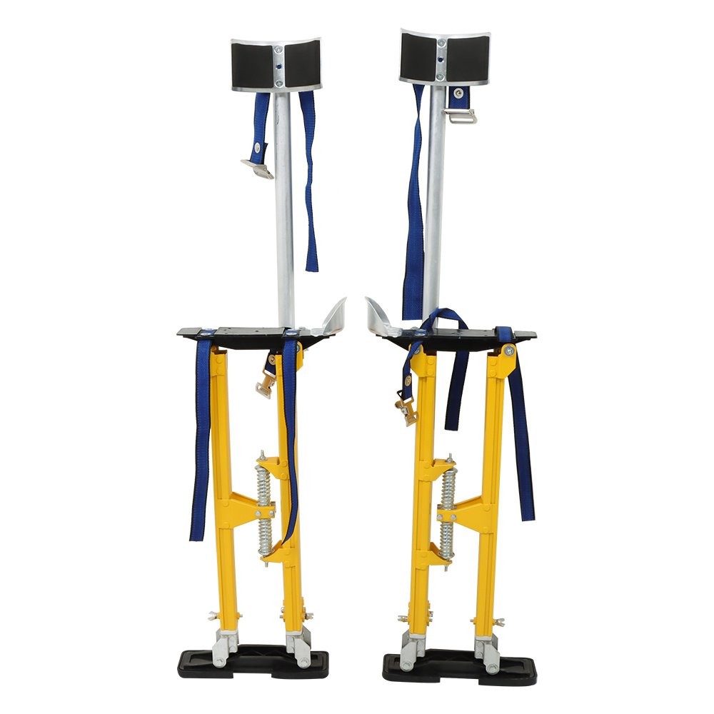 Adjustable 24″-40″ Drywall Stilts Aluminum Tool – Painting Painter Taping Yellow