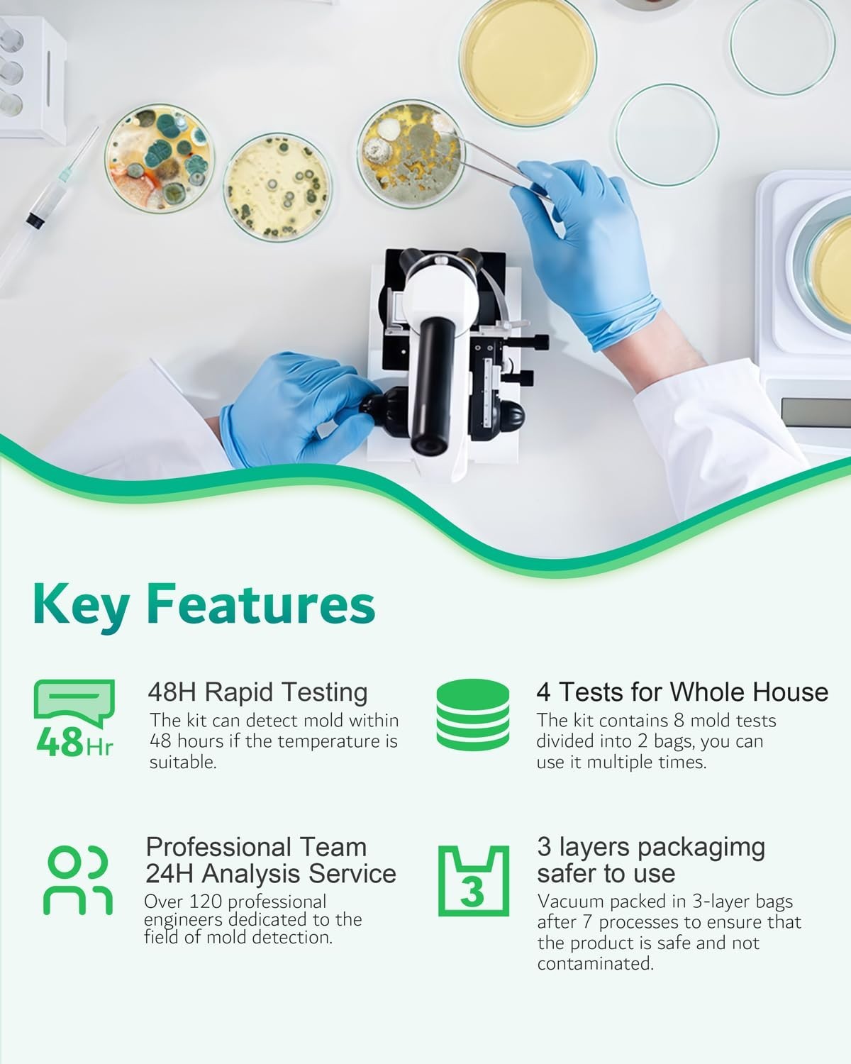Mold Test Kit for Home Air: DIY Mold Detector with 5 Simple Detection Tests -…