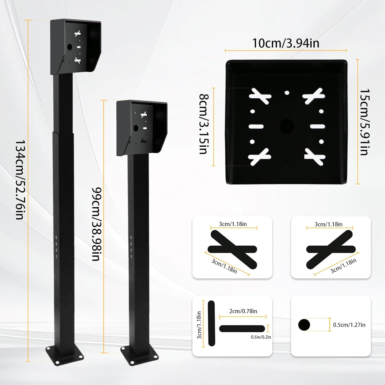 Upgraded Heavy-Duty Keypad Mounting Post Height Adjustable from 33-45 Inches Sta