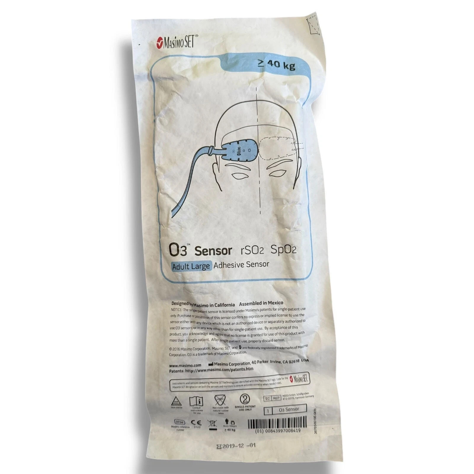 Masimo O3 Sensor rSO2 ADULT – 3756 – 1 PC – EXP 01/2029 – GENUINE MASIMO NEW