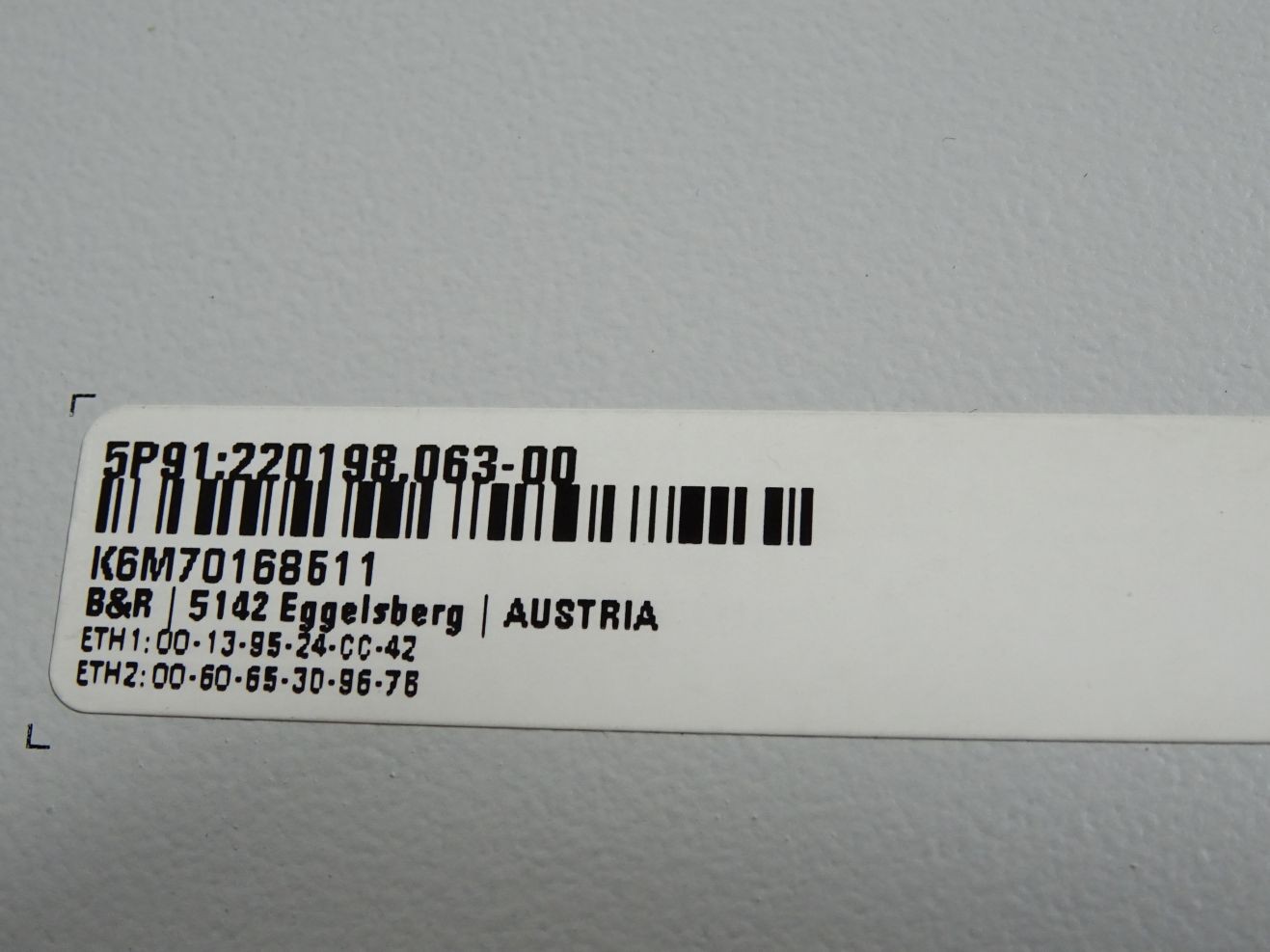 B&R 5PC910.SX02-00 Rev.I0 APC910 System Unit