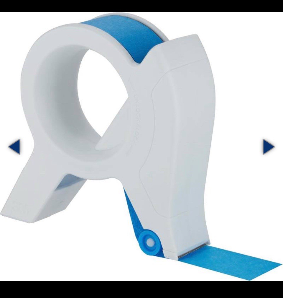 3 Scotch Painter’s Tape Applicator, White, Includes 1.41 in x 20 Yds Blue Roll