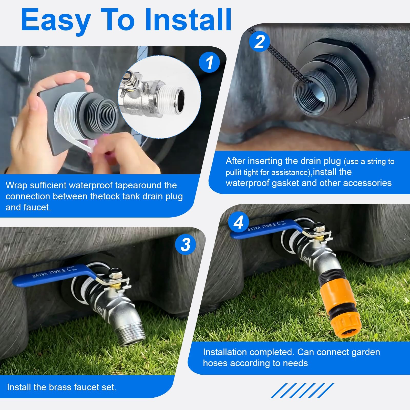 Stock Tank Drain Plug Kit for rubbermaid Stock Tank Drain Plug（for rubbermaid…