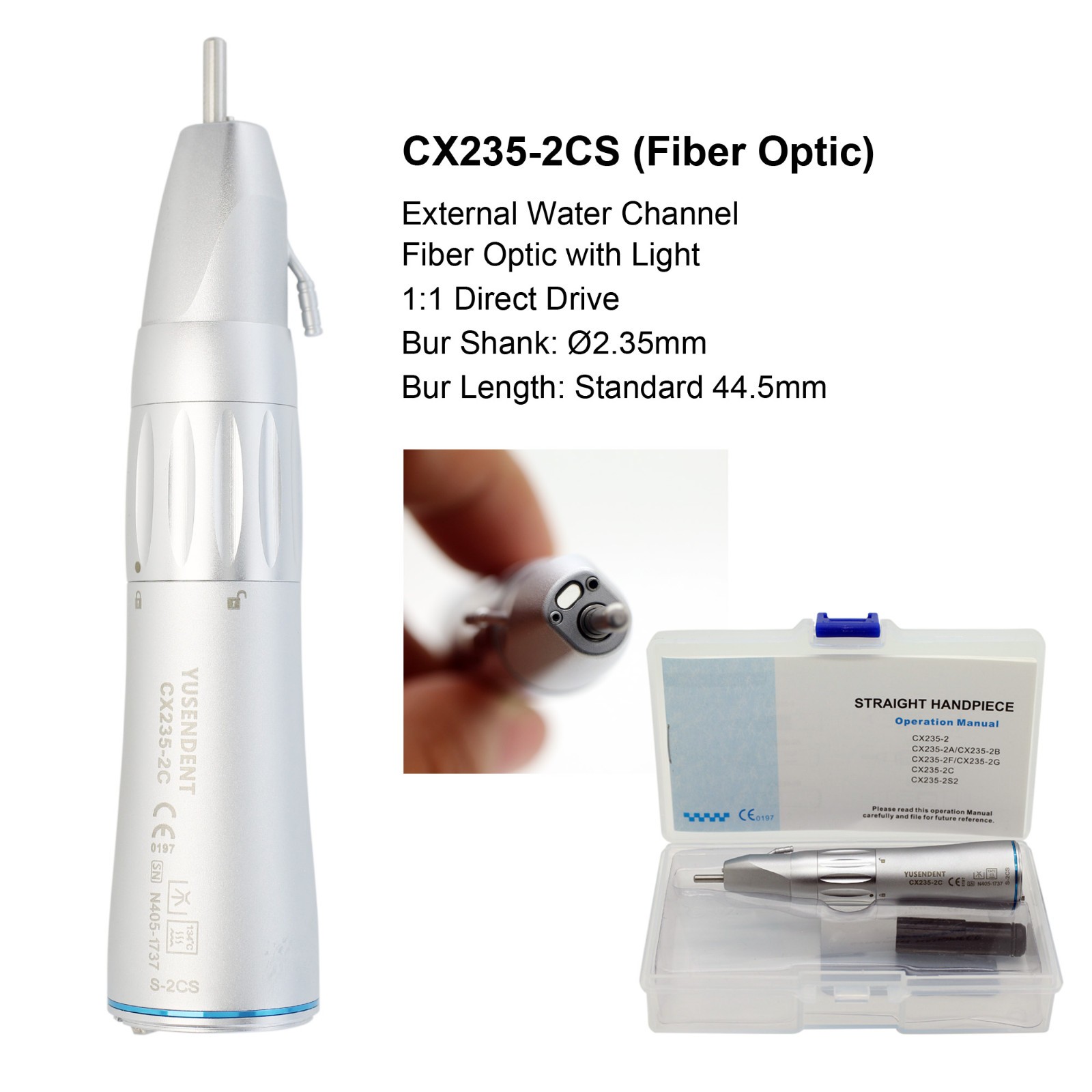 COXO Dental Surgical Handpiece 20:1 Implant Contra Angle 1:1 Straight Attachment