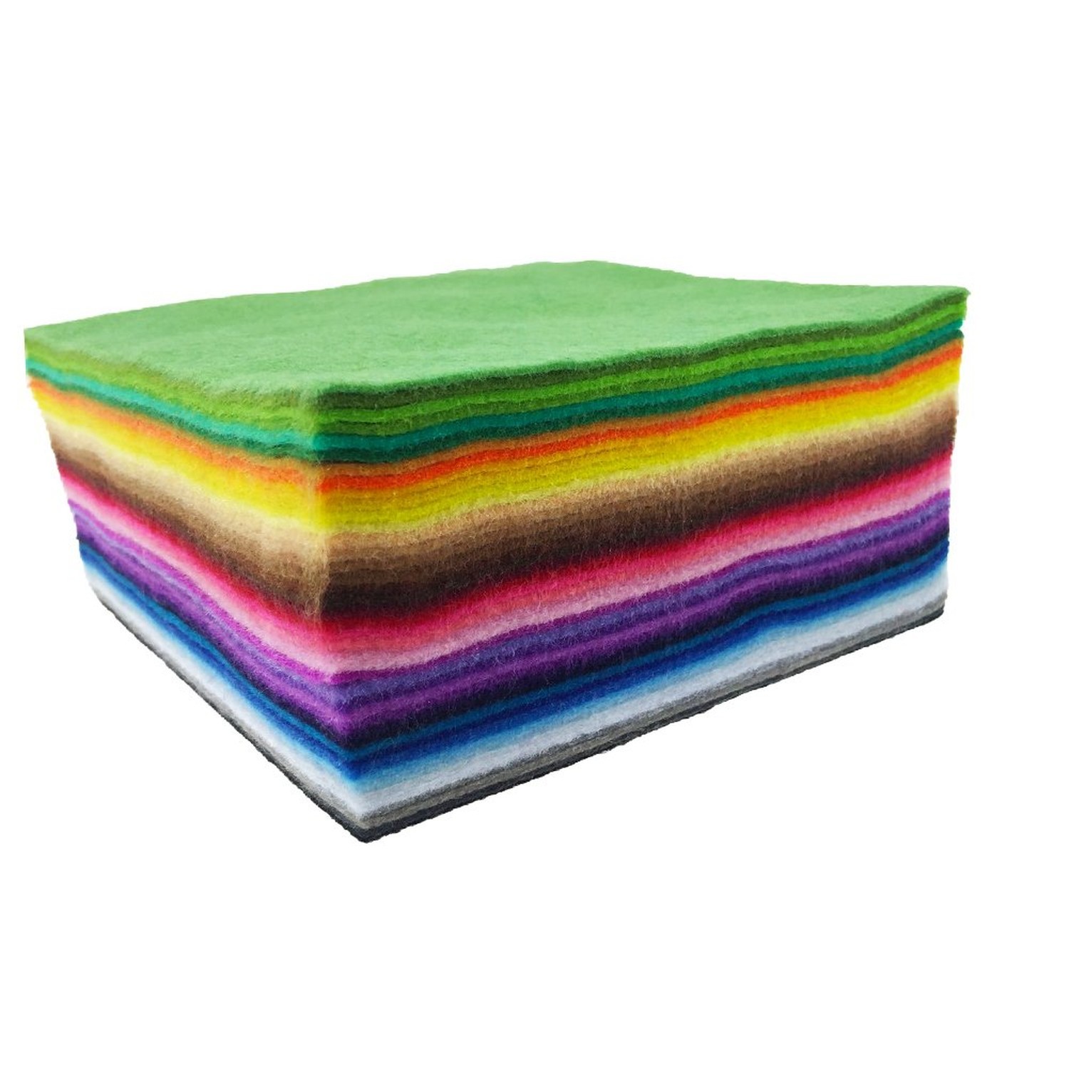 flic-flac 42pcs1.4mm Thick Soft Felt Fabric Sheet Assorted Color Felt Pack DI…