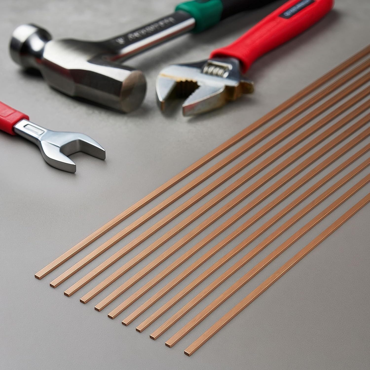 30Pcs Brazing Rods AWS Bcup-5 15% Silver Solder Phos Copper Brazing Alloy Flat W