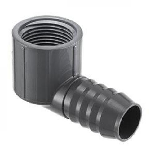 Spears 1407-166 PVC 1-1/4″ Hose Barb Insert X 1/2″ NPT Female Reducing 90° Elbow