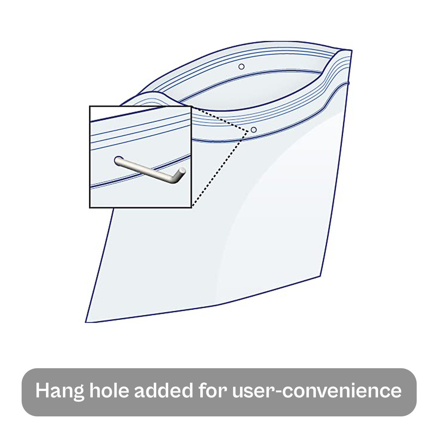 1000 Pcs 6″ x 9″ 2 Mil Zipper Plastic Reclosable Bags with Hang Hole