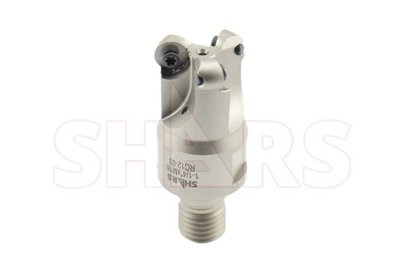 SHARS 1-1/4″ 3 Flute Round Coolant Thru Indexable End Mill Head RCKT Insert ![