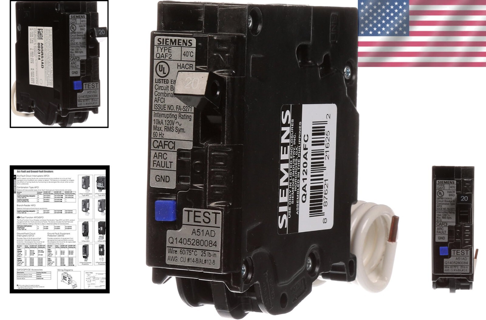 High-Performance 20 Audio AFCI Breaker, 120V Voltage – Easy Plug-In Mounting