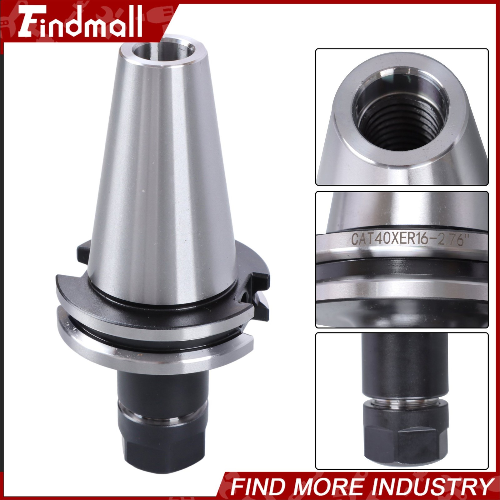 Findmall 10× CAT40-ER16 Collet Chuck 70mm 2.76″ G2.5 20000RPM CNC Milling Tool