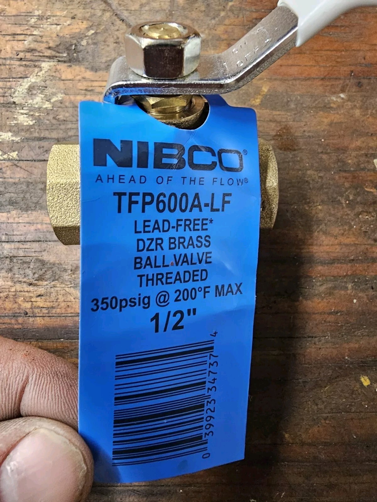 NIBCO 1/2″ THREADED BRASS BALL VALVE LEAD FREE TFP600A-LF