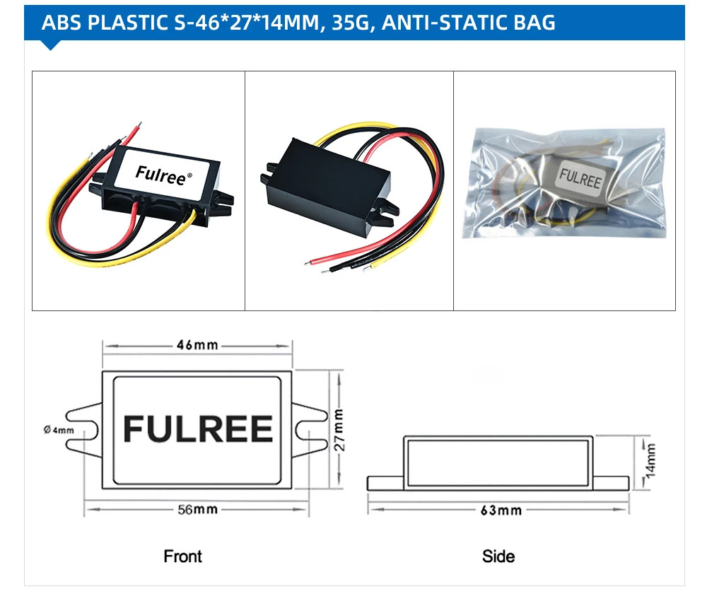 DC-DC Step Down Converter 48V 36V 24V to 12V 1A 2A 3A Buck Power Supply Module