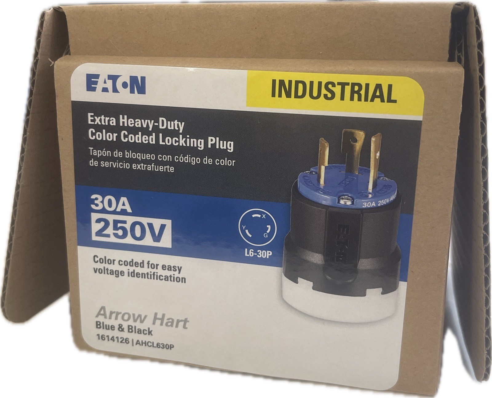 Eaton AHCL630P Blue Black L6-30P 30A 250V Locking Plug Industrial 6 Pack – New