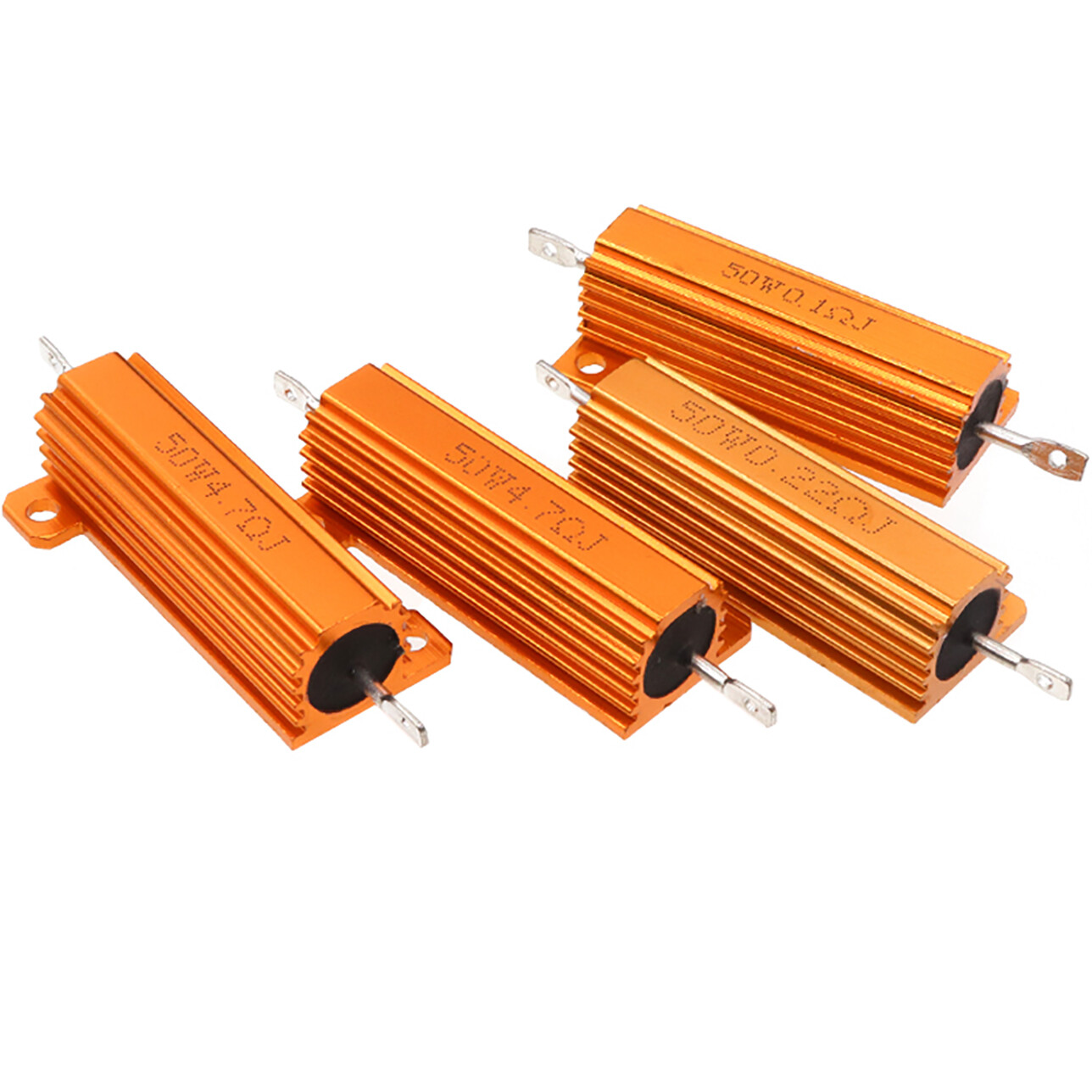 50W RX24 Aluminium Wire wound Power Resistors 5% J 0.01Ω 1Ω 2Ω 3Ω to 300KΩ/Ohm