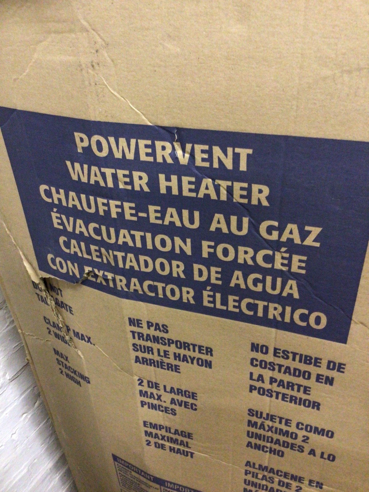 Rheem Powervent Natural Gas Water Heater Model PROG50-42N RH67 PV 50 Gallons NEW