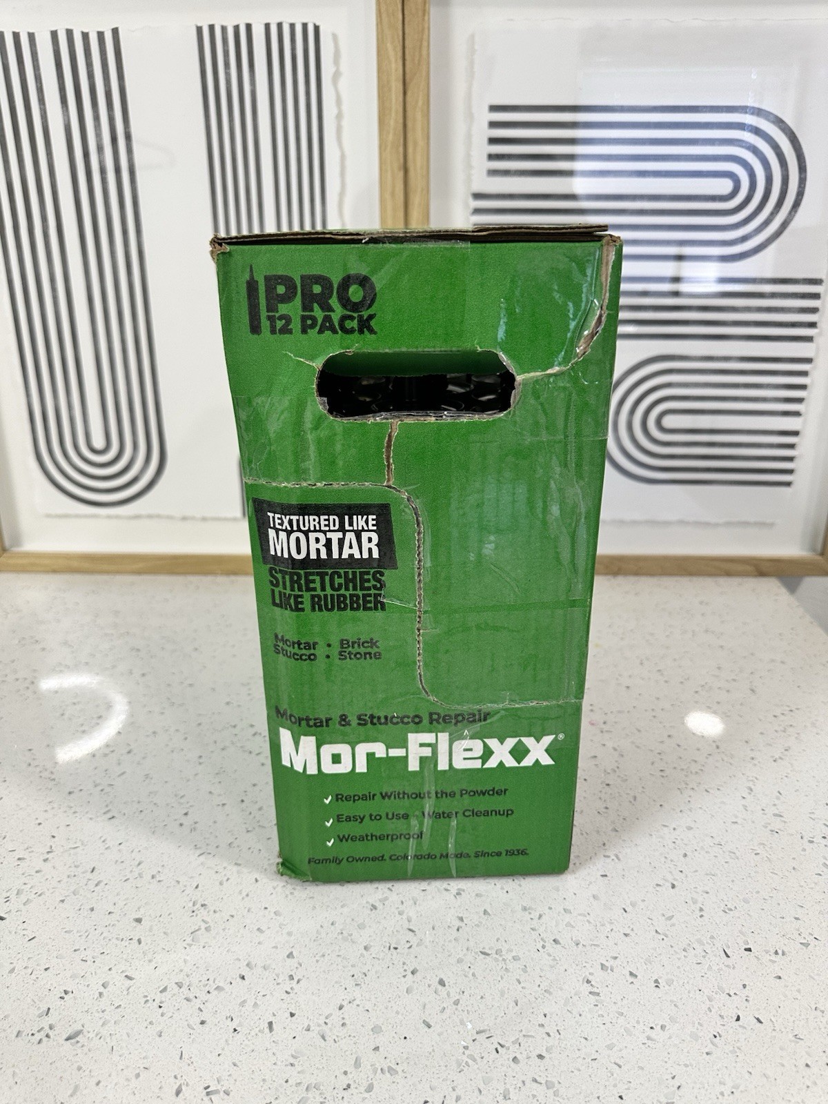 Mor-Flexx Textured Caulk, Charcoal 10.5 oz (Pack of 12) Mortar And Stucco Repair