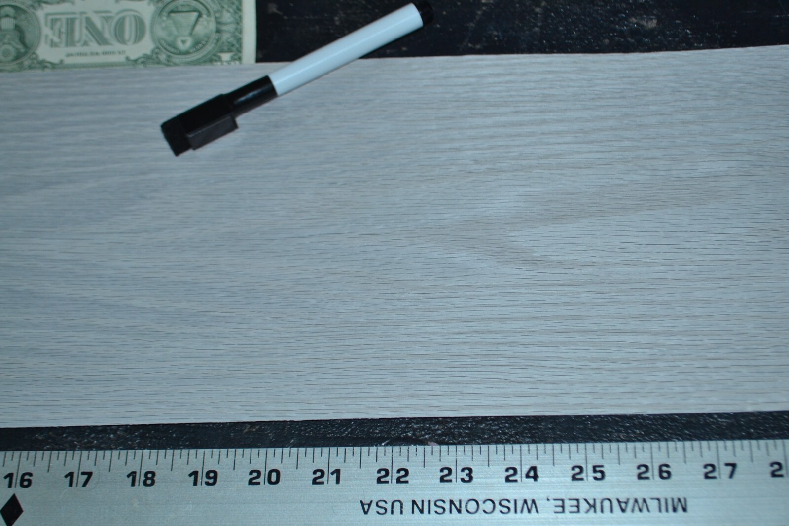 Dyed White Oak Wood Veneer Sheet 7 x 30 inches 1/42nd thick N5942-96