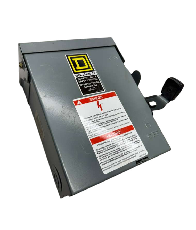 Square D D221NRB General Duty Safety Switch Series E3 30A, 240VAC, FLNR20, Fuses