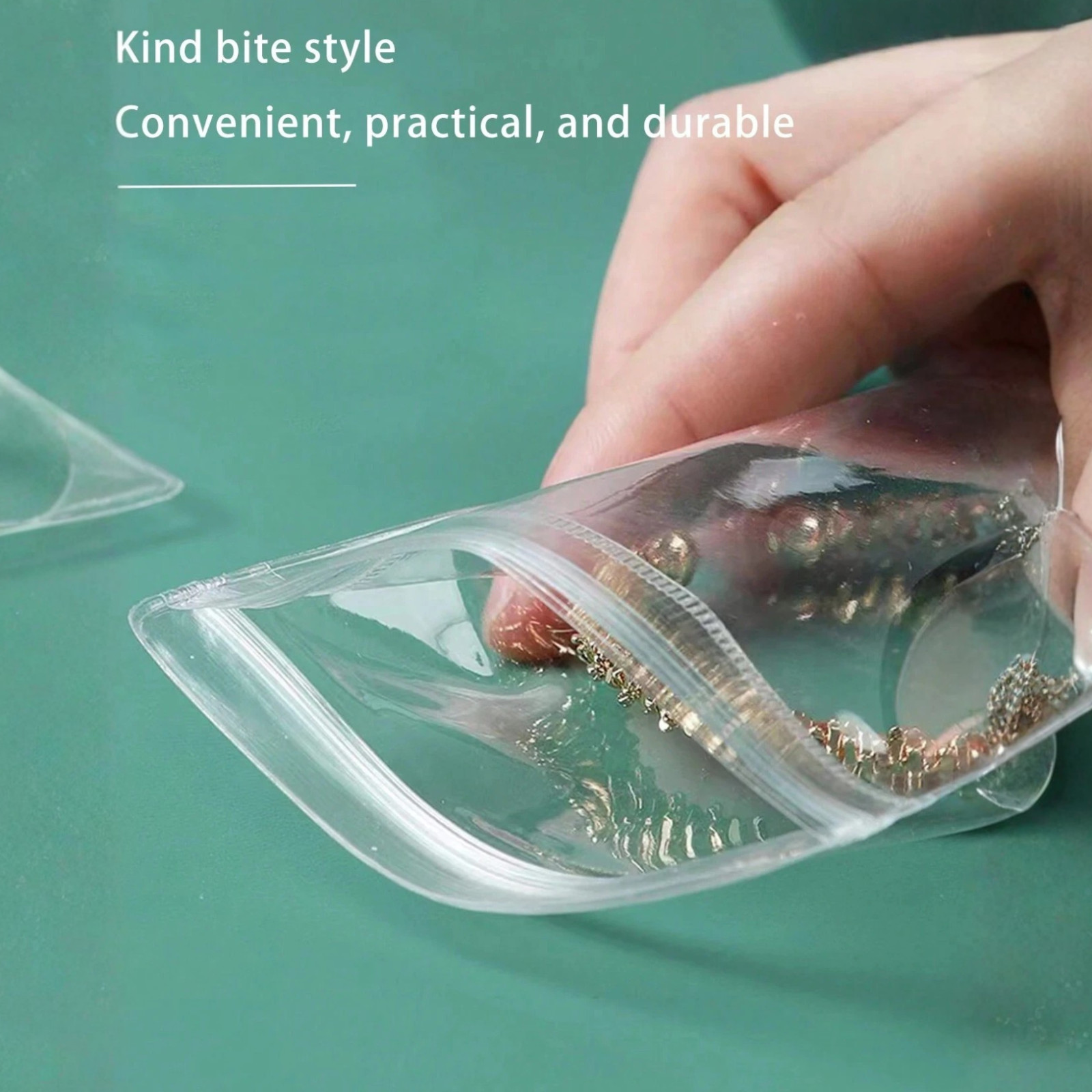 Anti Tarnish Jewelry Bags Clear PVC Ziplock Resealable Ring Earring 10-100Pcs