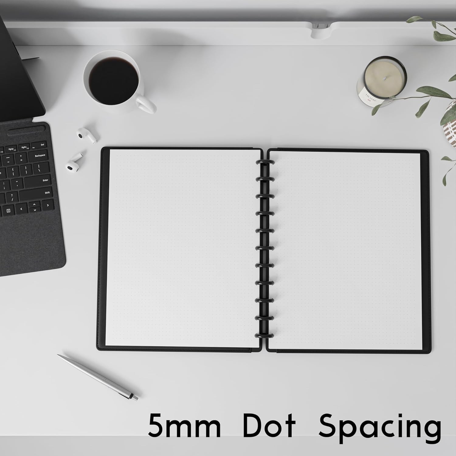 200 Sheets 120 GSM Dot Grid Discbound Paper Pre Punched Letter Size 11 Holes