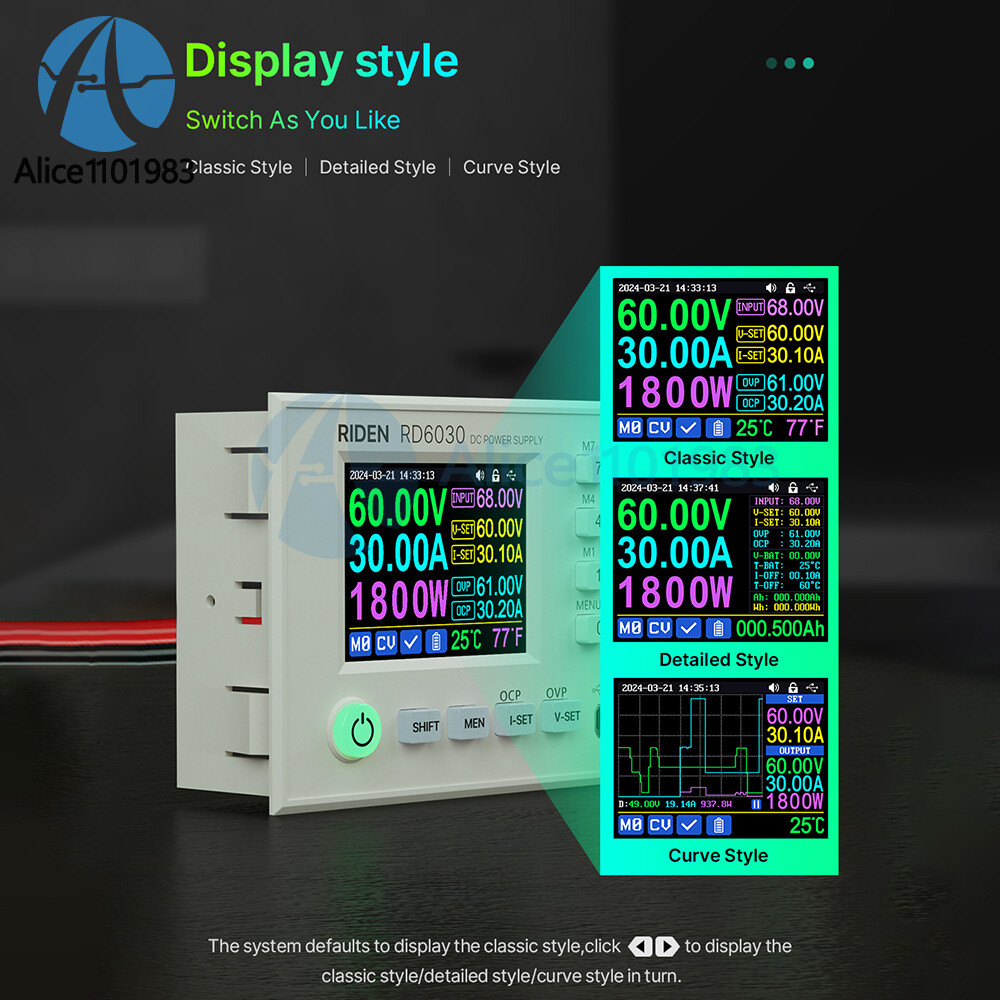 RD6030 RD6030W 60V 30A Digital Display Adjustable DC Regulated Power Supply