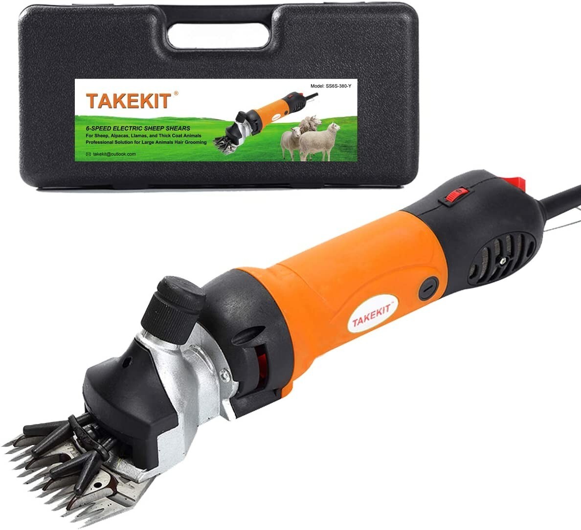 TAKEKIT Sheep Shears Professional Electric Clippers For Sheep Alpacas Corded