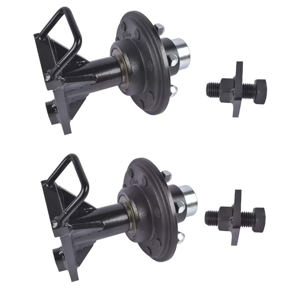 8000LB 8 x 6.5 Lug Shipping Container Wheels Steel Bolt-on Spindle Kit New,