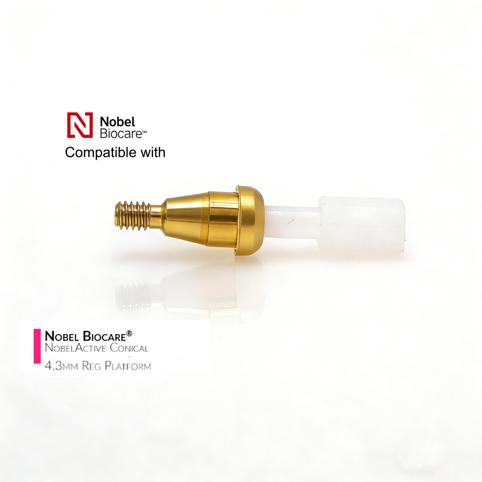 Titanium ZEST Locator abutment Internal Conical Connection for NobelActive NP/RP