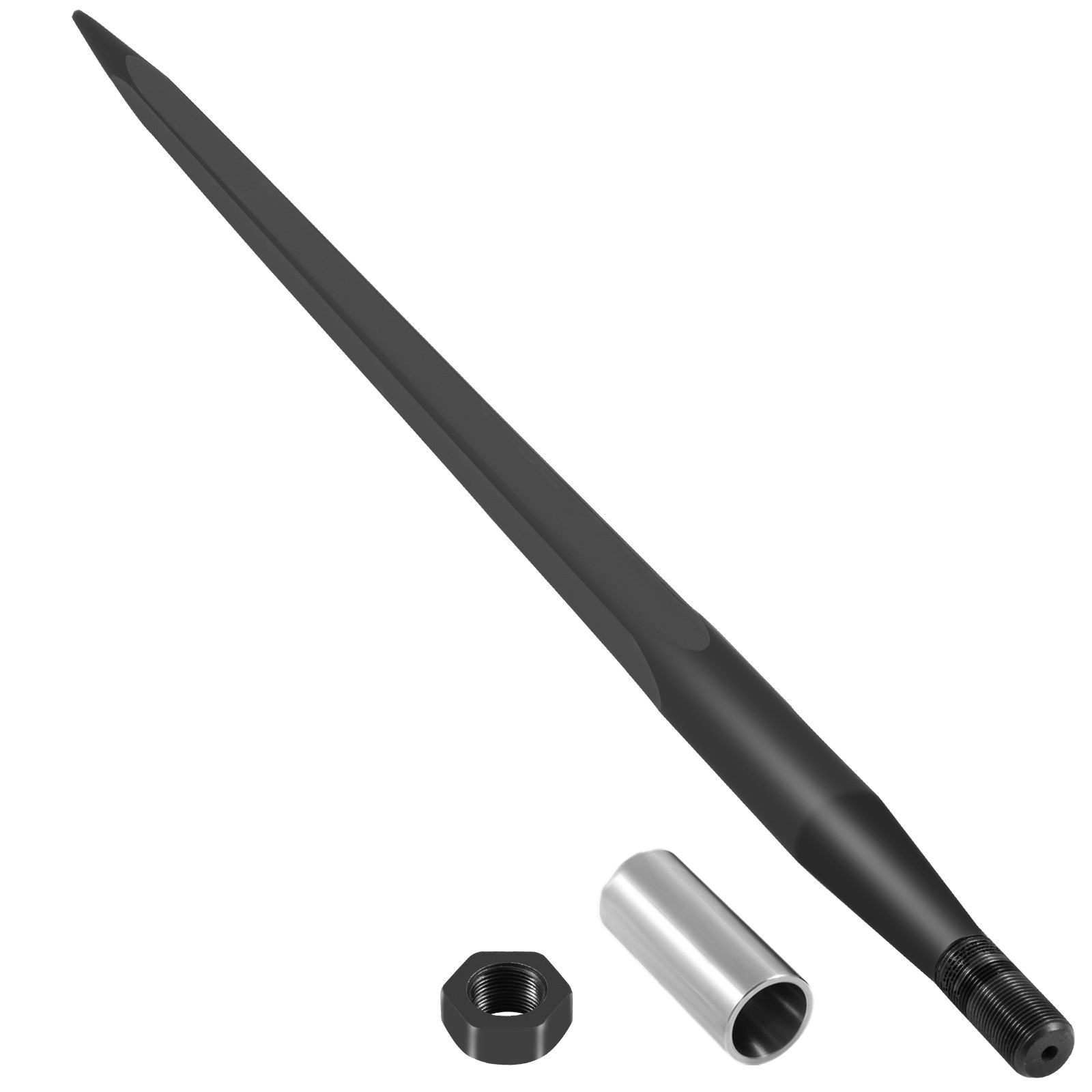 VEVOR Square Hay Bale Spear 39″ 3600 lbs Capacity Spike Fork Tine for Tractors