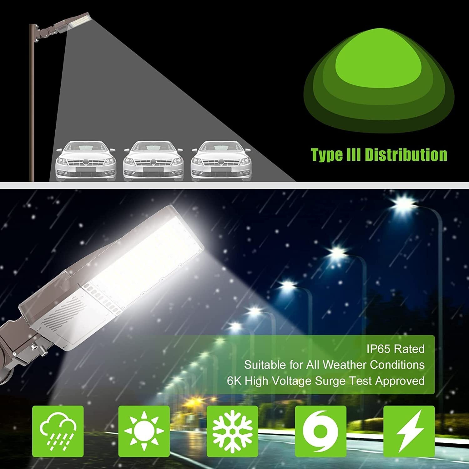 150W LED Area Stadium Light Parking Lot Shoebox Dusk to Dawn Flood Wall Lighting
