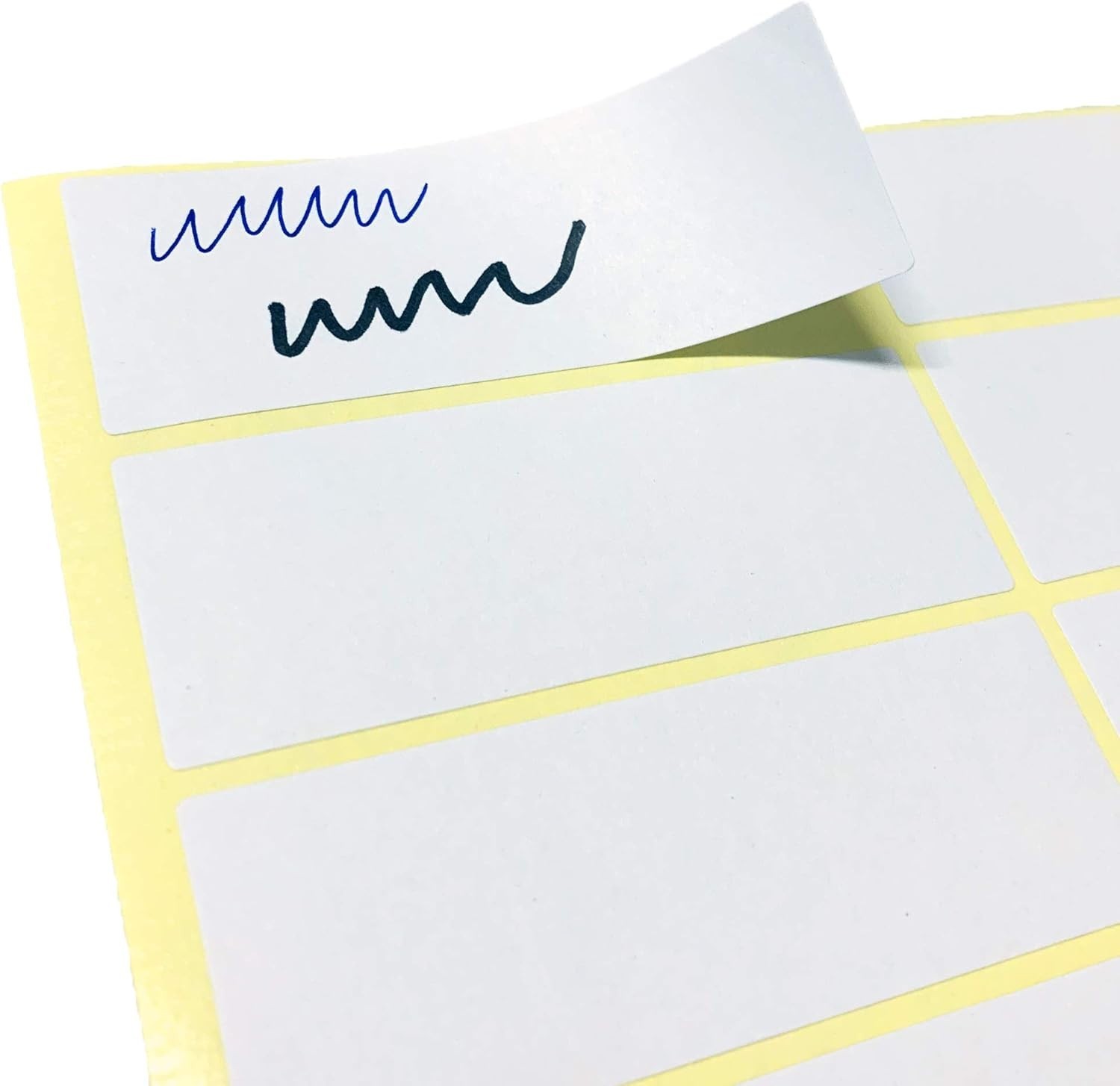 300 Pieces – White Sticky Labels to Write On, Blank Stick On Adhesive Sticker…