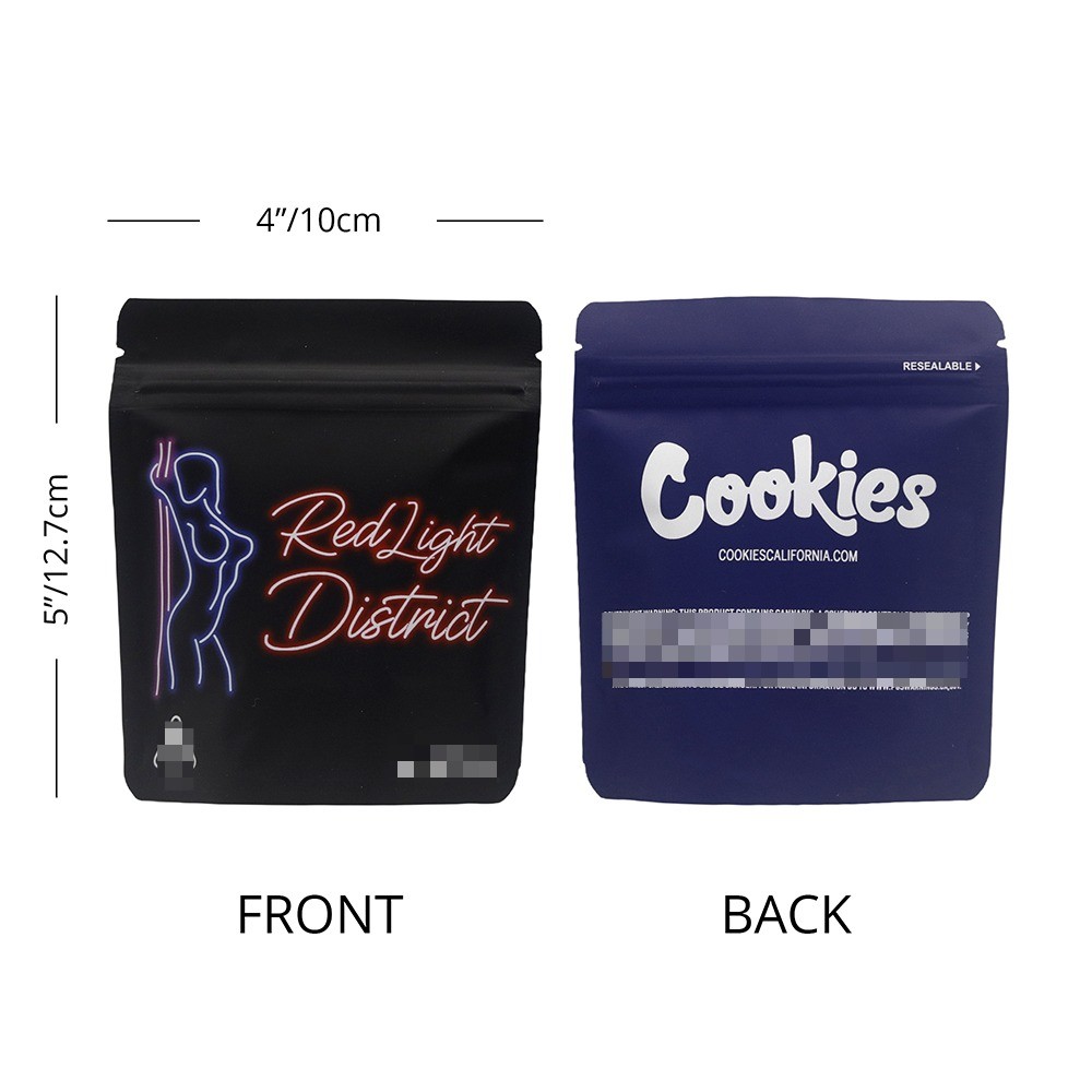 100pcs Mylar Bags Smell Proof 3.5g Food Storage Bags Zip Seal Pouch For Candy