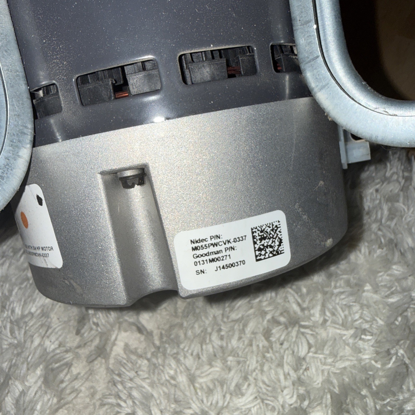 EMERSON ECM M055PWCVK-0337 Blower Motor 3/4HP 120/240V Ver.V175 ULTRATECH