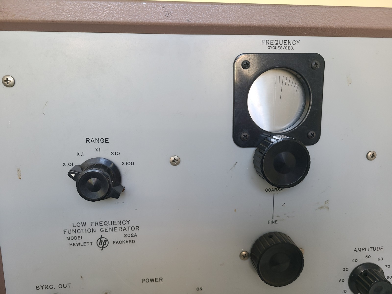 HP 202A Low Frequency Function Generator, Powers Up, Untested