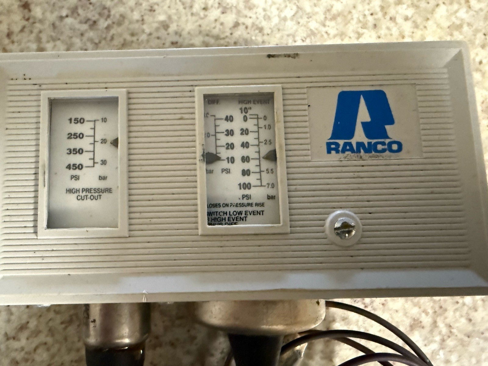 RANCO Dual Pressure Control 012-1549 Flare Nut Conn. New Open Box
