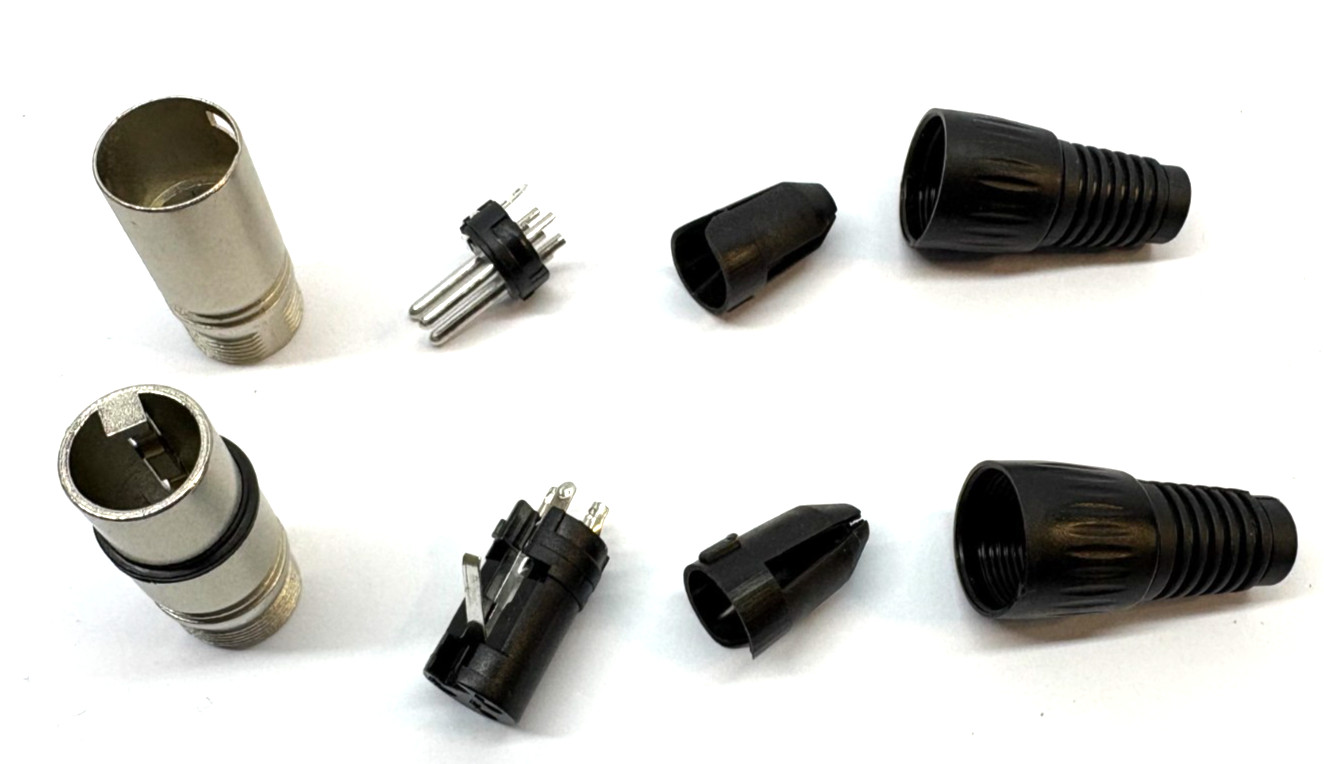 10 Pack XLR Connectors,5-PairXLR 3 Pin Male/Female Plugs Audio Mic Microphone…