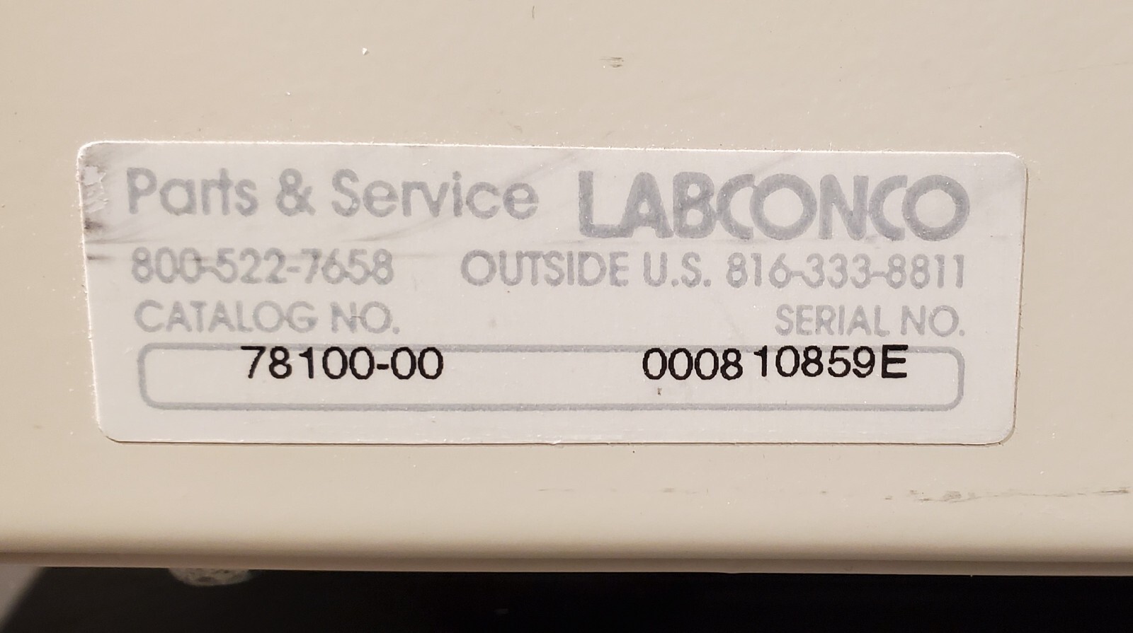 LABCONCO Centrivap Concentrator 78100-00 w/ 7455000 ROTOR. *TESTED, WORKS*