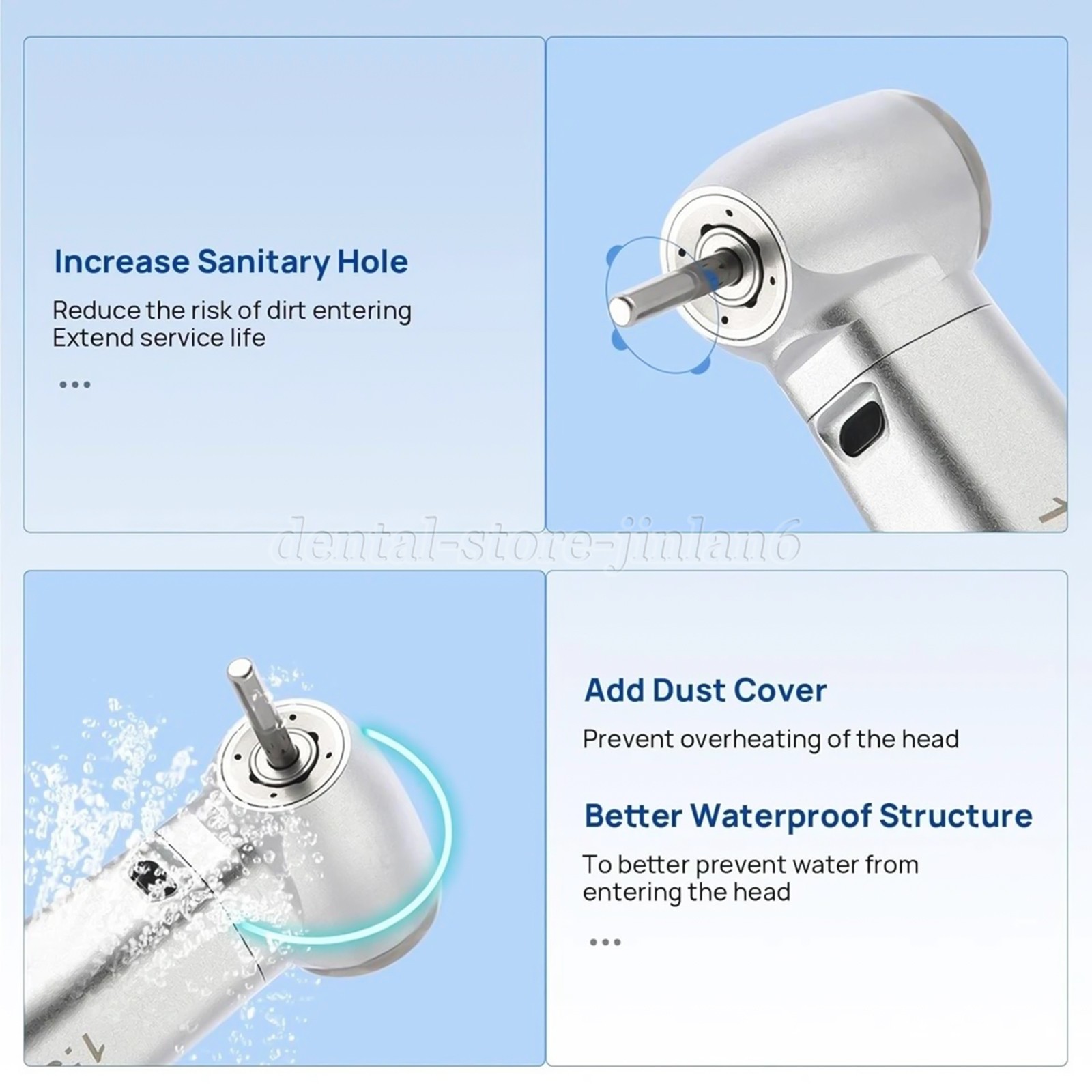 COXO Dental Internal water spray 1:5 Increasing LED Optic Fiber Contra Angle