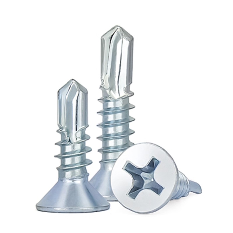 M4.2 COUNTERSUNK SELF DRILLING SCREWS METAL FIXING WINDOWS ROOFING ZINC PLATED